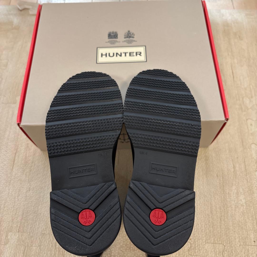 【新品未使用】ハンター　ウーマンズコマンドチェルシーブーツ　ブラック23cm