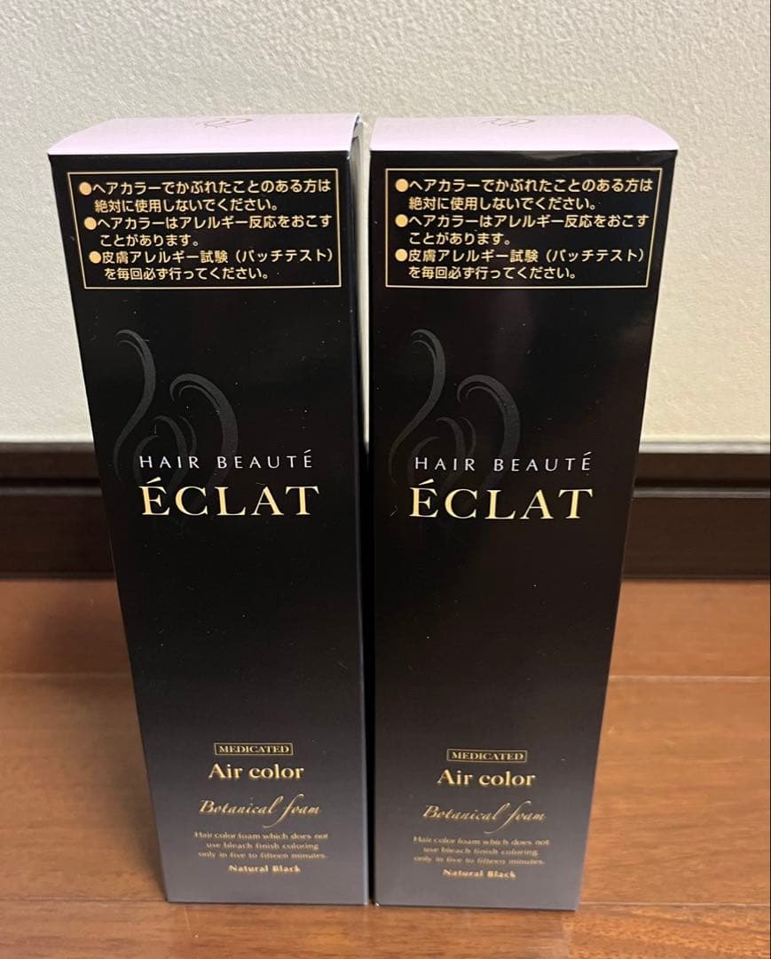 【新品】ÉCLAT ボタニカルエアカラーフォーム ナチュラルブラック2点セット