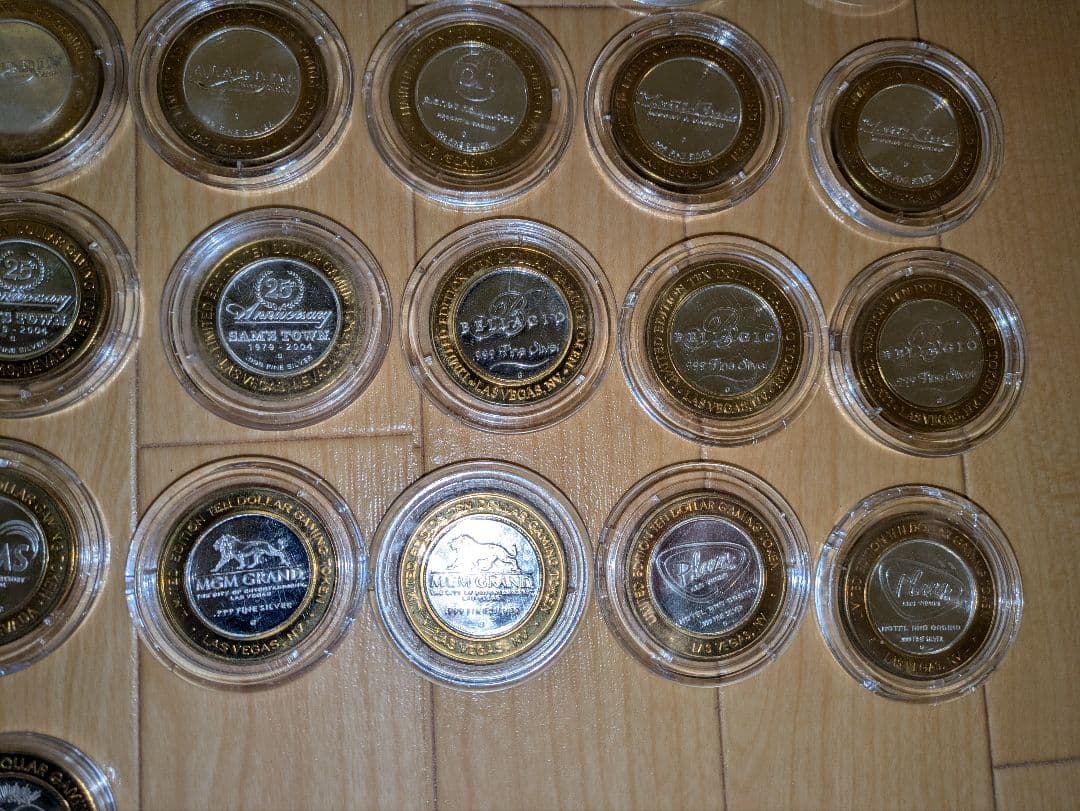 ラスベガス　カジノホテル　ゲーミングトークン　メダルケース入り　LASVegas