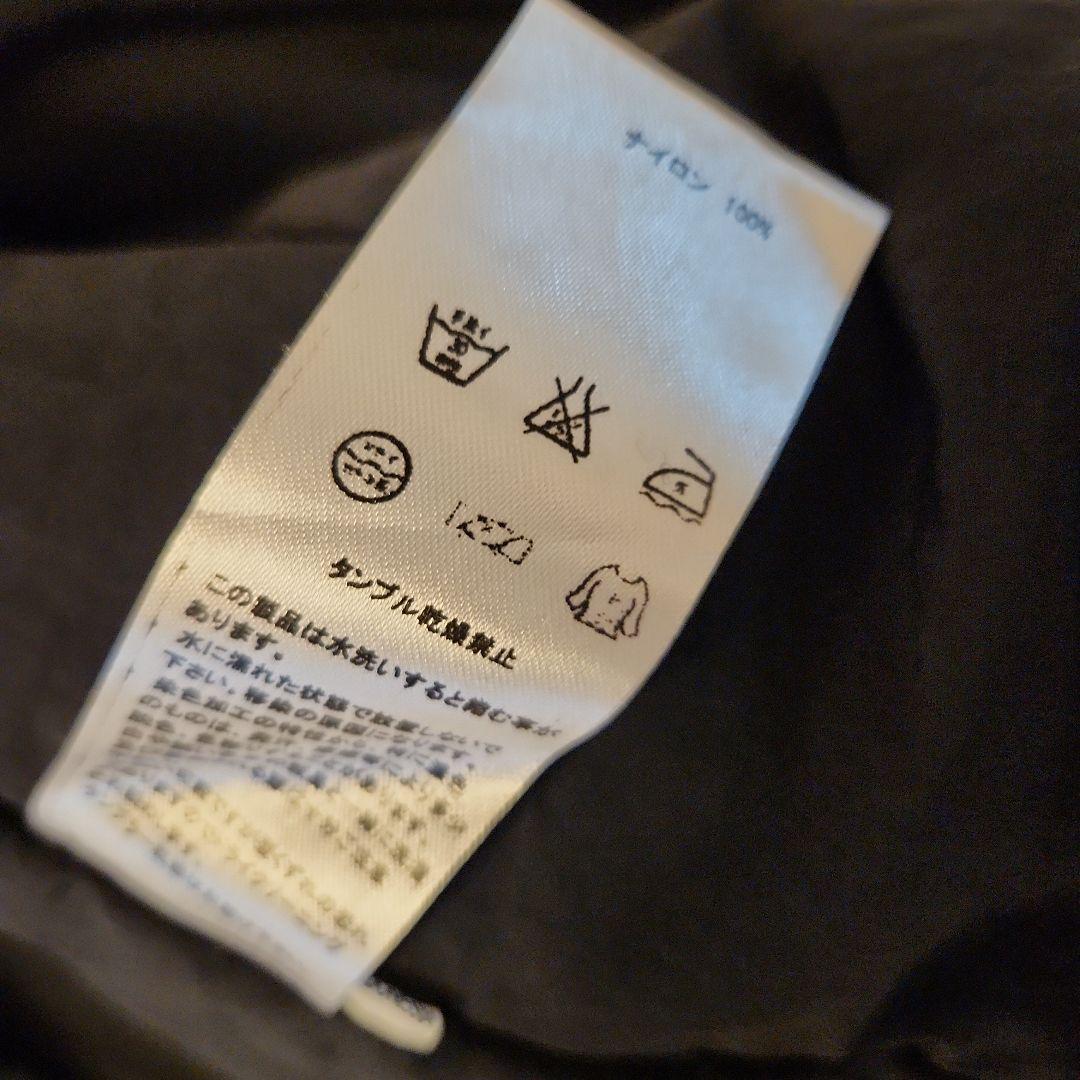 モユル　萌　アウター　ナイロン　ジレロングベスト　黒　ブラック