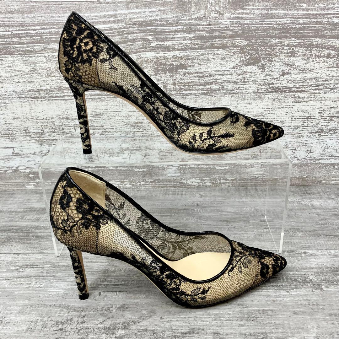 529【美品】JIMMY CHOOレースパンプス36 1/2（約23.5cm）