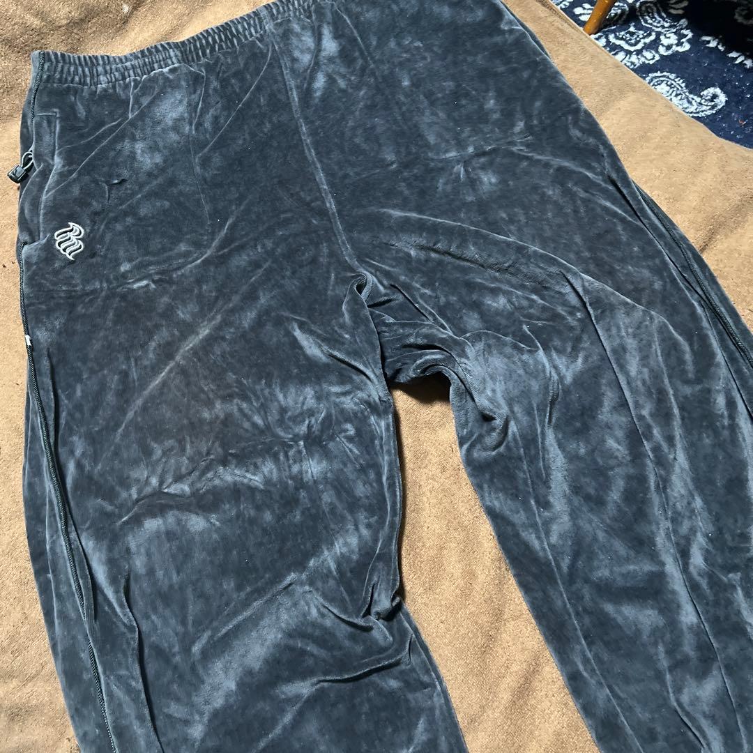 激レアRocawear♣︎Setupベロアセットアップ上下ロカウェア黒ダークグレー