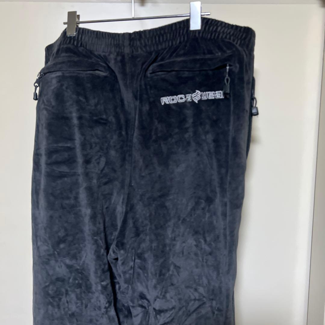 激レアRocawear♣︎Setupベロアセットアップ上下ロカウェア黒ダークグレー