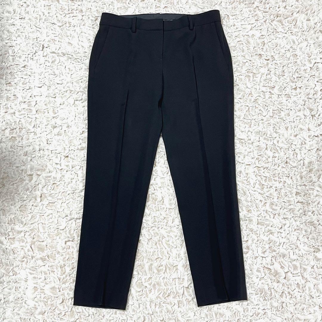 美品 セオリー パンツスーツ セットアップ 伸縮性 シングル 黒 8 2XL
