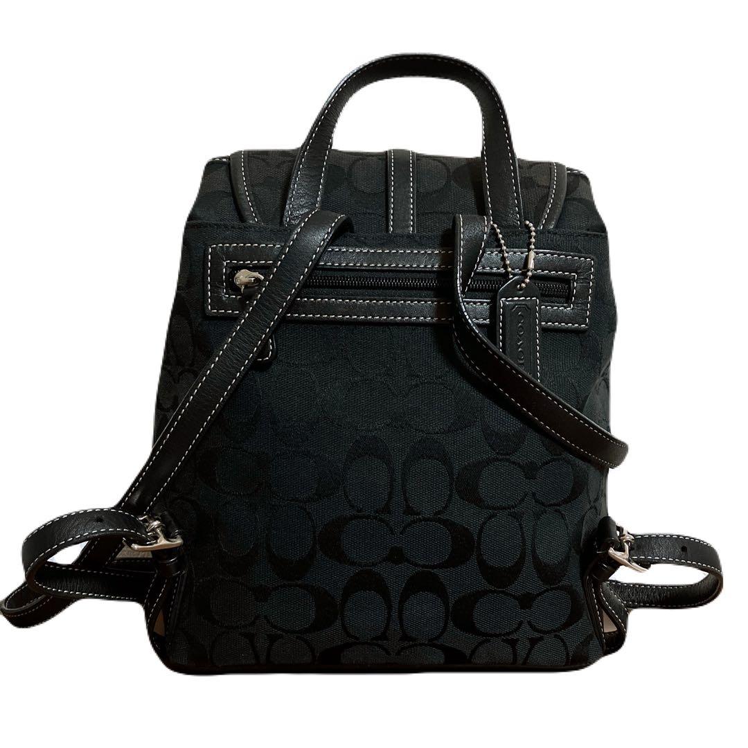 コーチ シグネチャー バックパック リュック 6613 黒