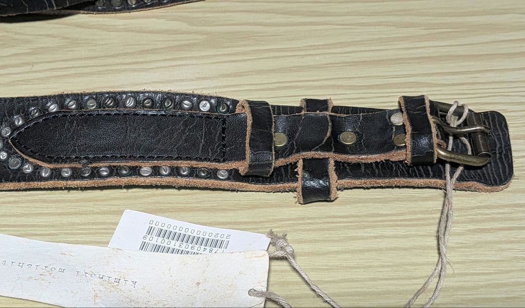kiminori morishitaヴィンテージレザースタッズベルト
