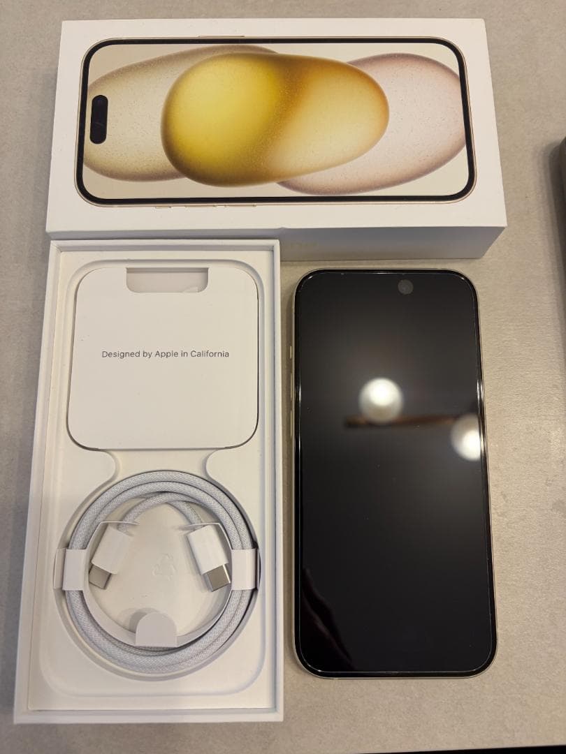 iPhone15 512GB SIMフリー イエロー batt. 84%