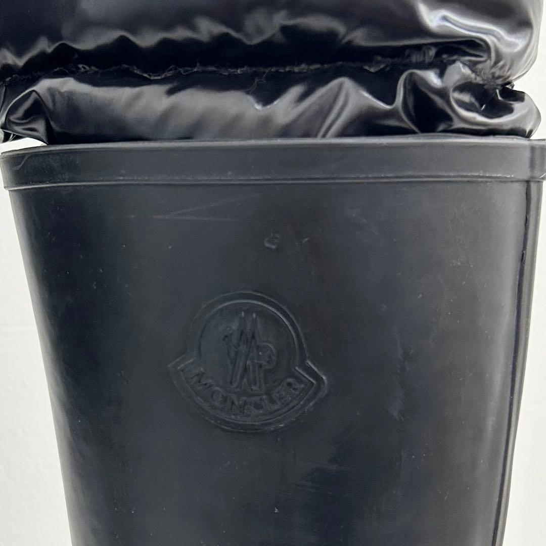 【中古良品】正規店購入品 モンクレール ダウン レインブーツ ブラック 24cm