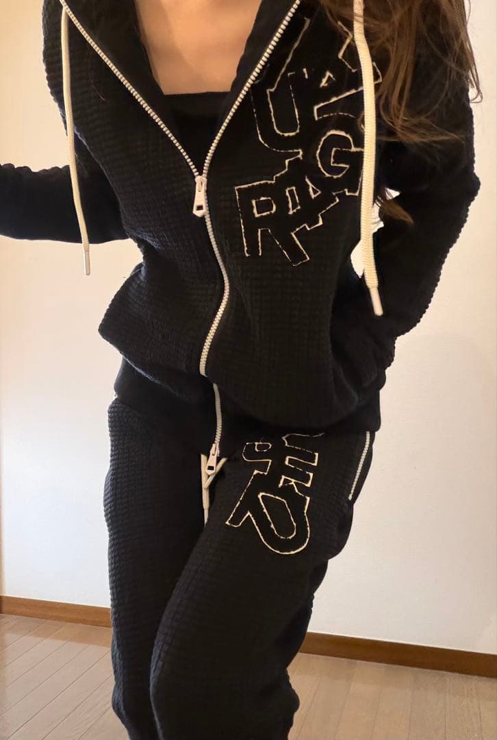 1PIU1UGUALE3 ウノピュウ relaxリラックス ワッフルリブパーカー