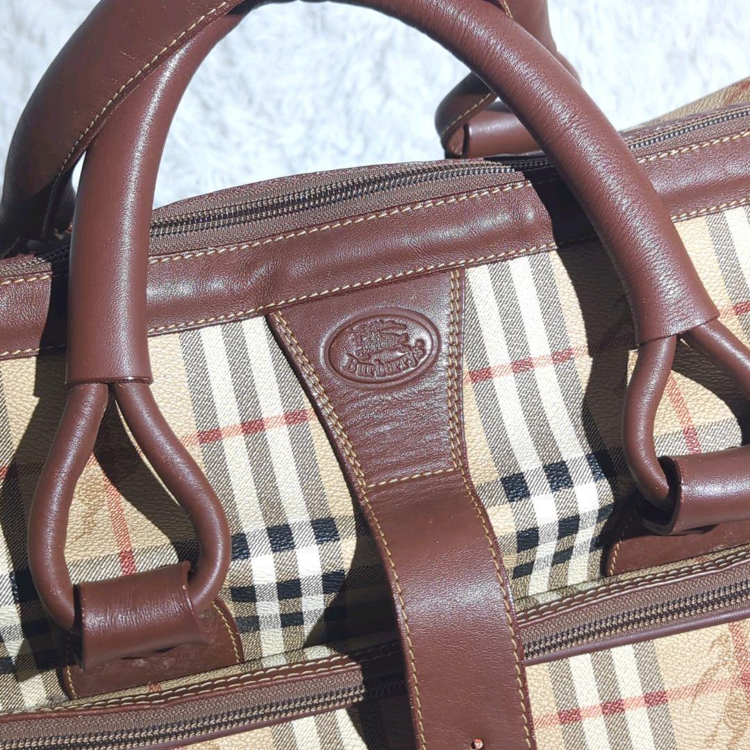 〈大型サイズ〉BURBERRYS ノバチェック ボストンバッグ シャドーホース