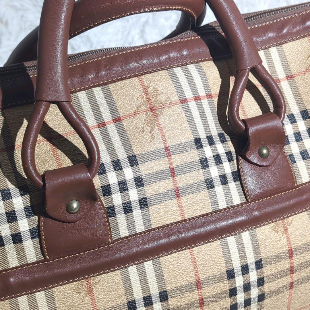 〈大型サイズ〉BURBERRYS ノバチェック ボストンバッグ シャドーホース