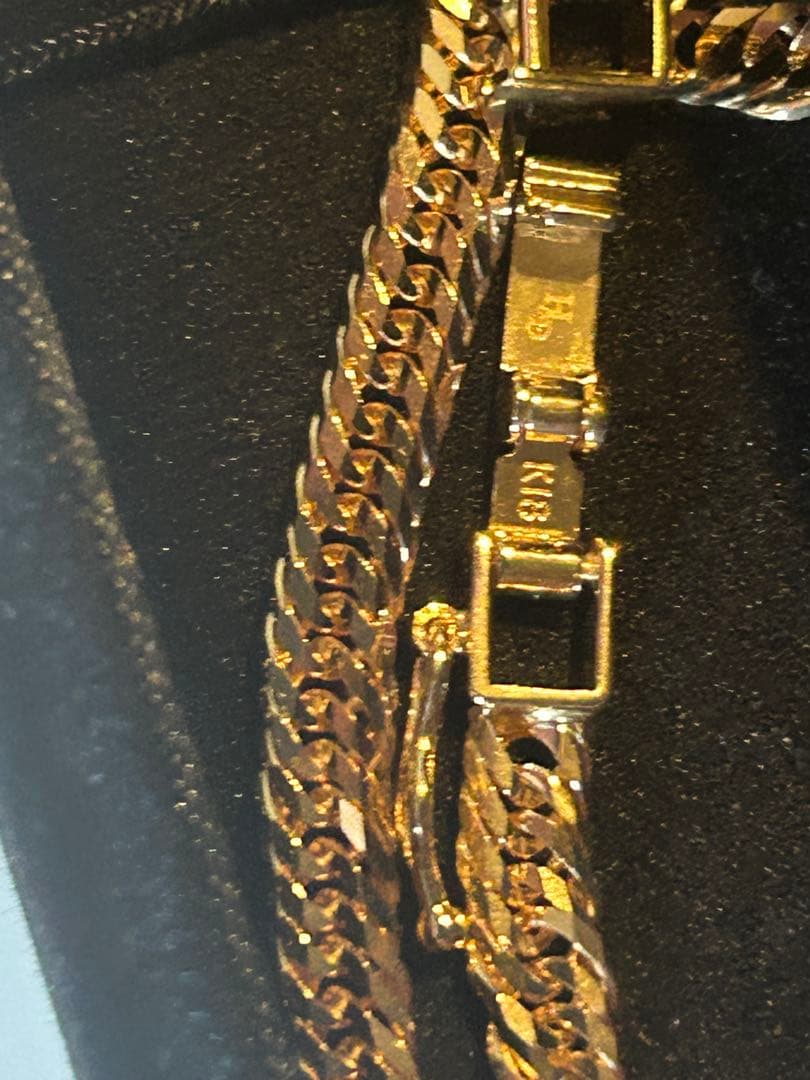 喜平　12面トリプル　ゴールドチェーンネックレス