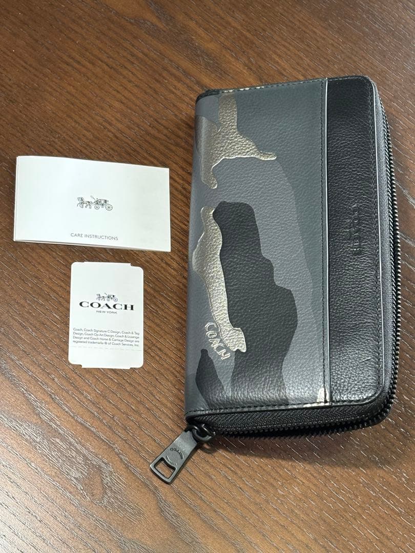 コーチ メタリック カモ プリント 長財布 F30280GRM 迷彩 カモフラ