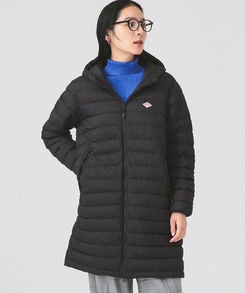 新品 ダントン DANTON ミドルダウンフーデッドコート＊M＊黒