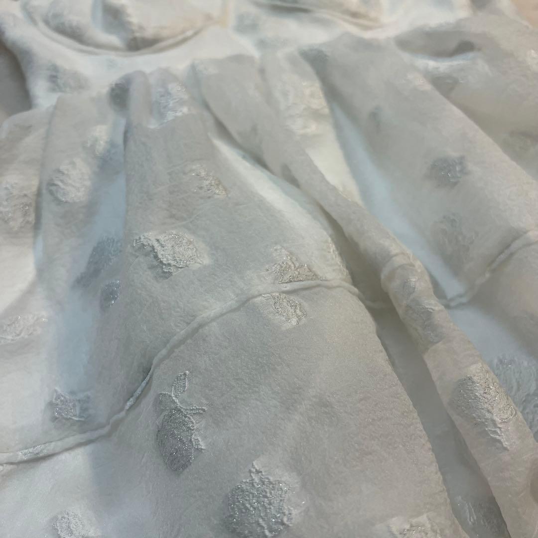 LILY BROWN リリーブラウン シアージャガードペプラムトップス