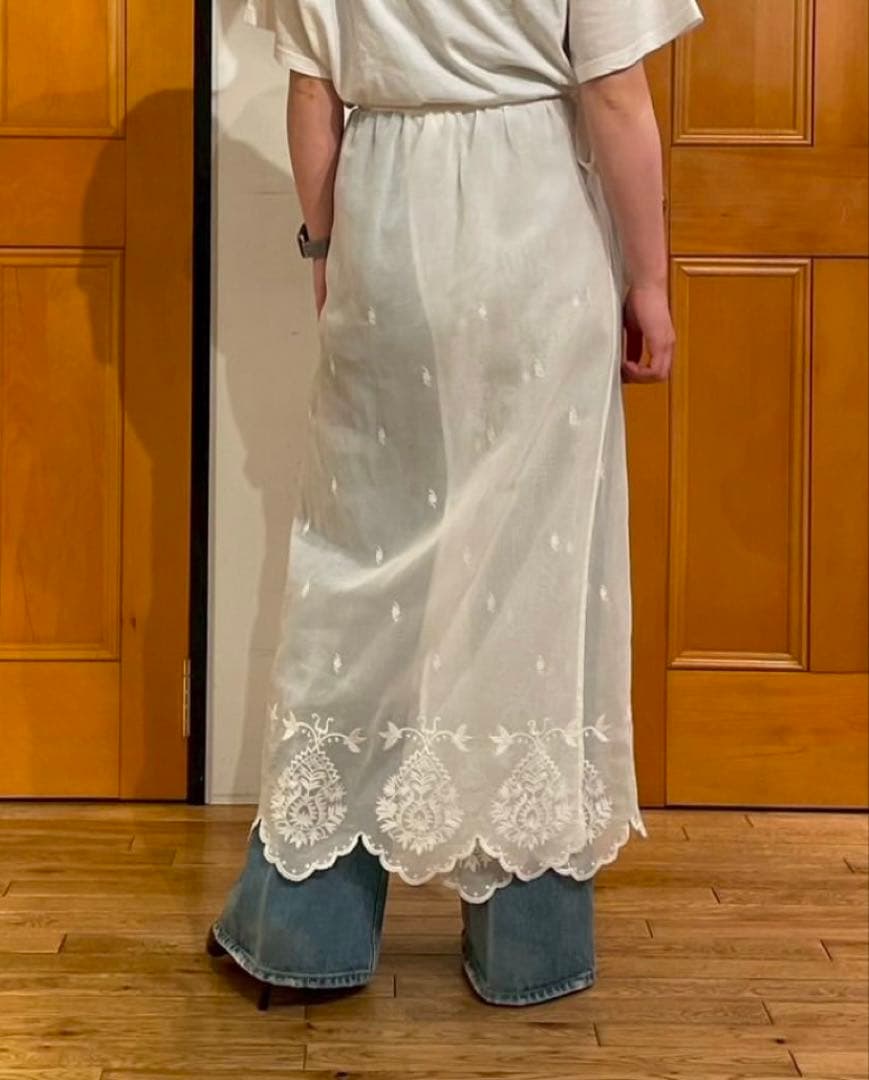 THE SHINZONE 新品未使用 LACE APRON SKIRT ブラック