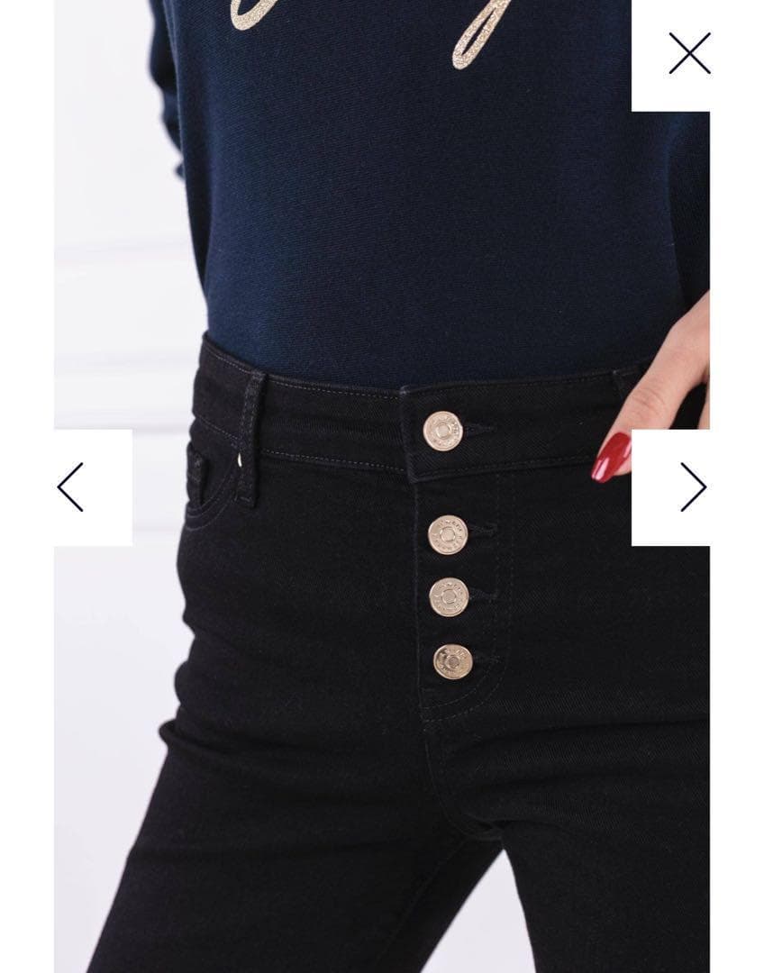 新品タグ付✨❤️アルマーニエクスチェンジ❤️ダメージスキニーブラックデニム 26 黒