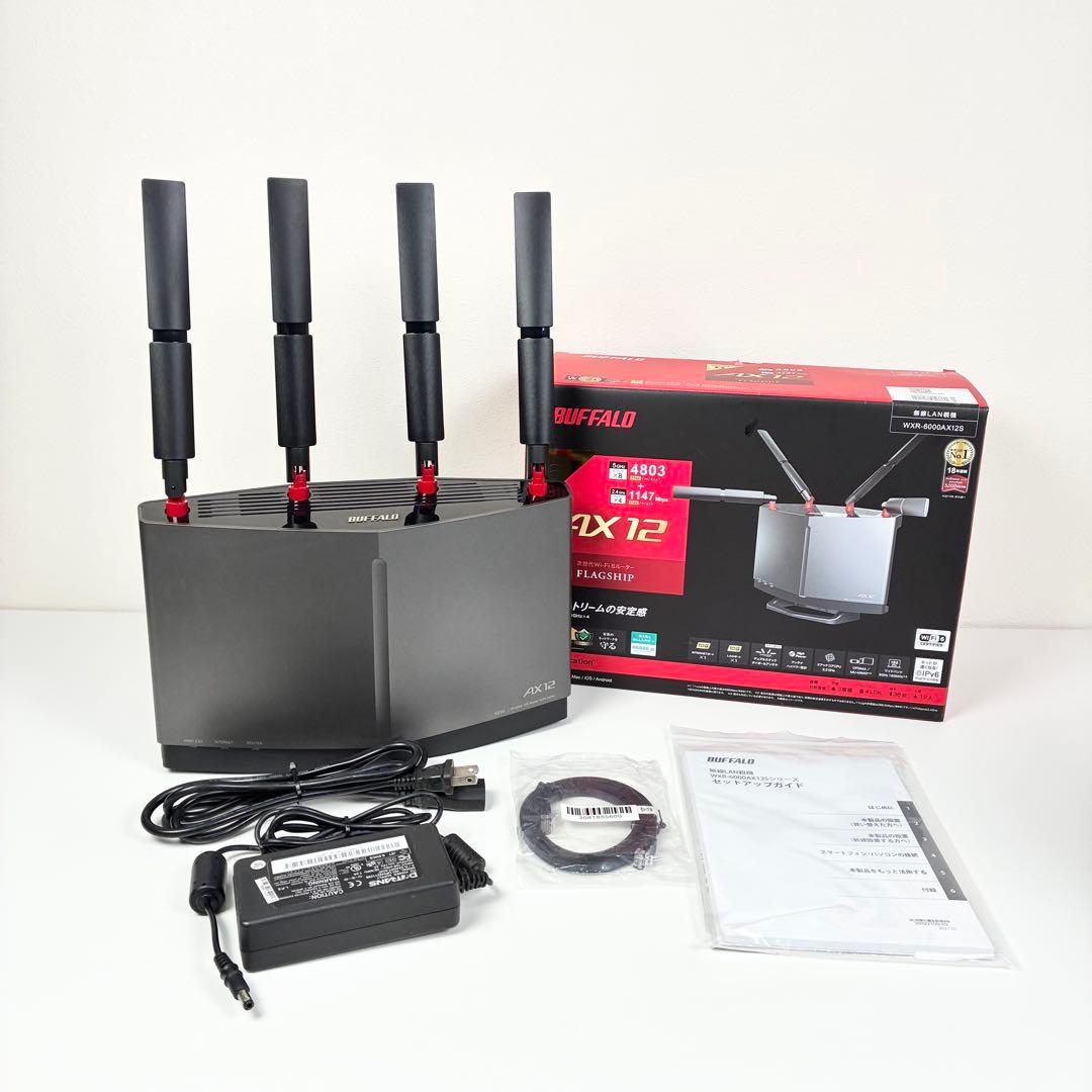 【動作確認済】バッファロー WXR-6000AX12S 外箱・説明書 10GbE