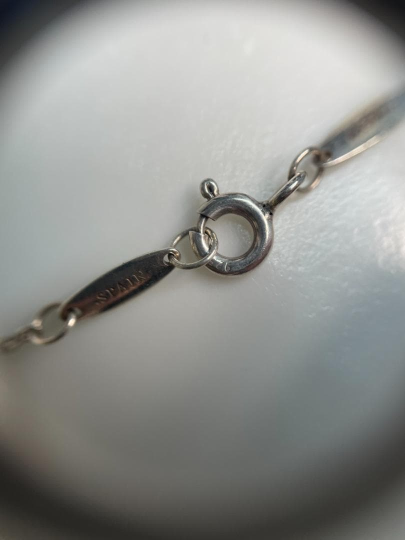 【美品】ティファニー カラーバイザヤード アクアマリン ブレスレット シルバー