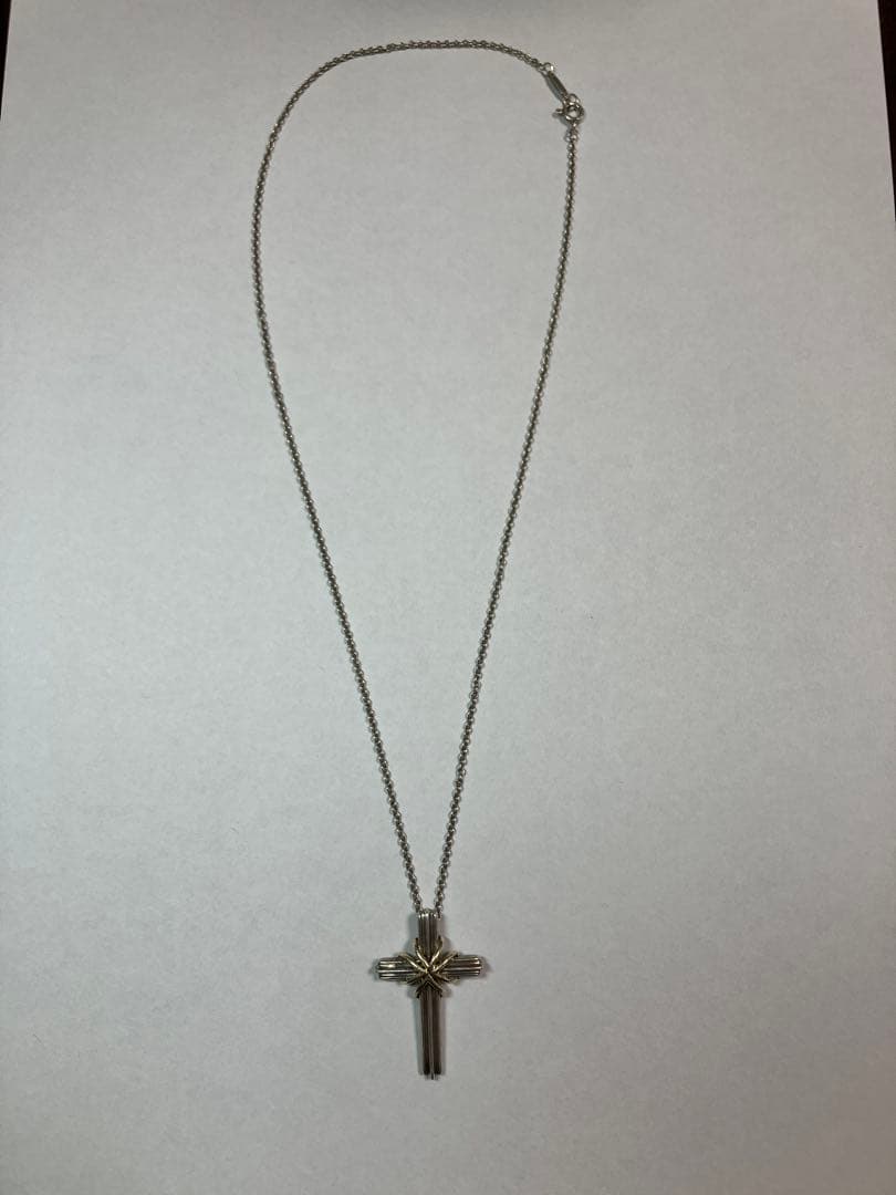 TIFFANY&Co. シグネチャークロス ネックレス 925×750 コンビ