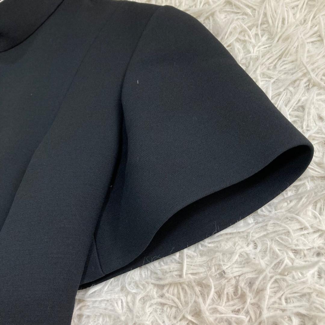 17442✨ルイヴィトン 金ボタン LVロゴ レース切替フレアワンピース ウール