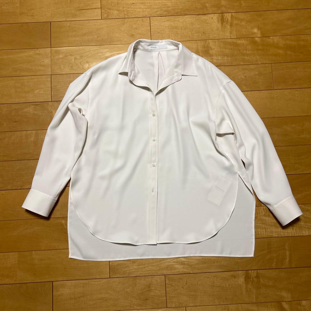 NOBLE シーズンカラープレーンシャツ　ホワイト　タグ付き新品