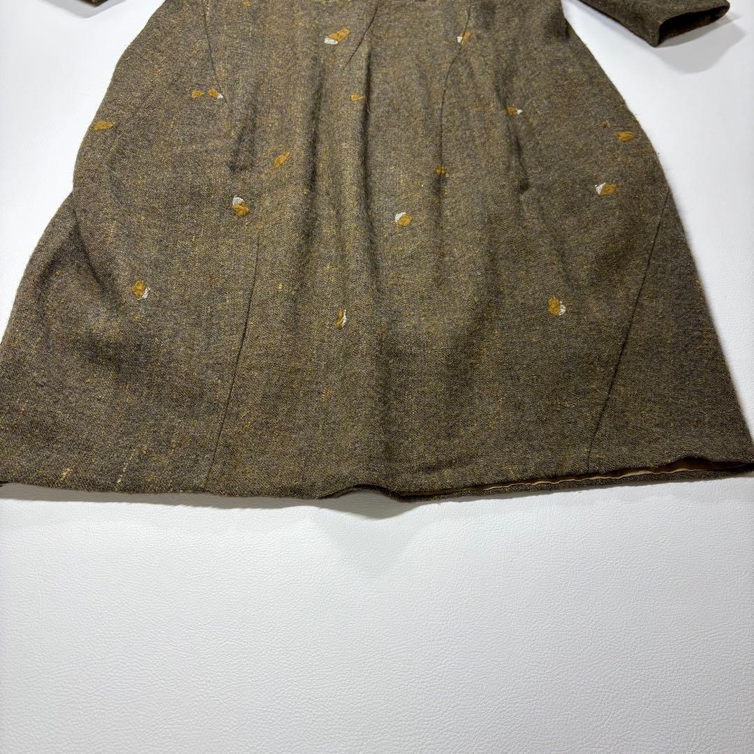 mina perhonenミナペルホネンpebble刺繍 シルクヤクワンピース