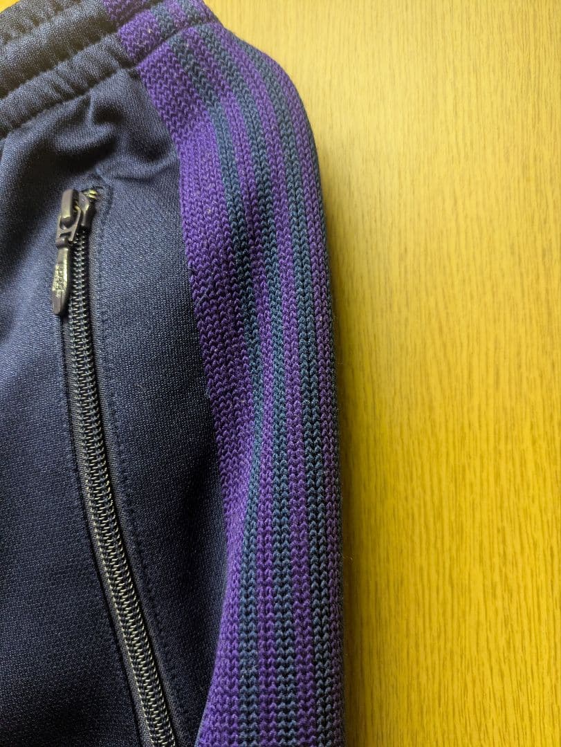 NEEDLESトラックパンツナロータイプ ネイビー×パープル Sサイズ