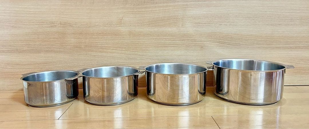 【美品/中古品】CRISTELステンレス鍋24cm&フライパン