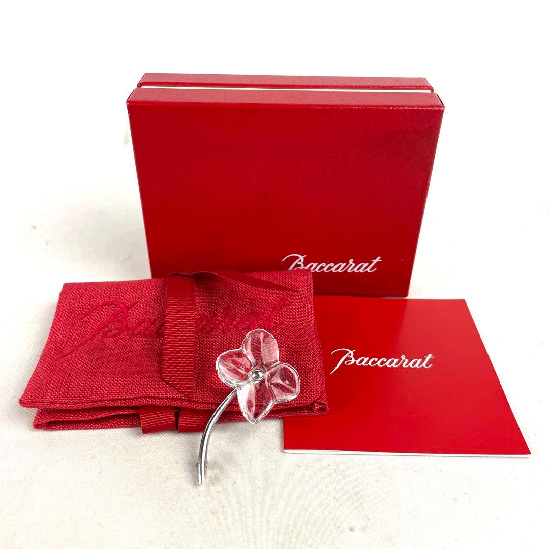 Baccarat バカラ ブローチ オルテンシア クリスタル シルバー 925