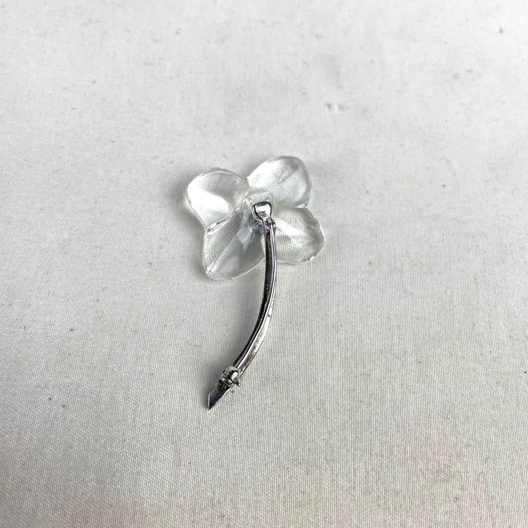 Baccarat バカラ ブローチ オルテンシア クリスタル シルバー 925