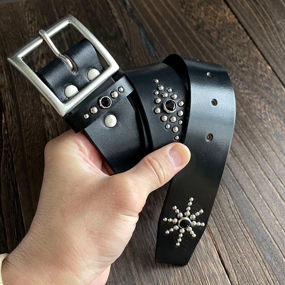 ディッキーズ874専用スタッズベルト　昭南ベンズ　シルバーHTC CALEE