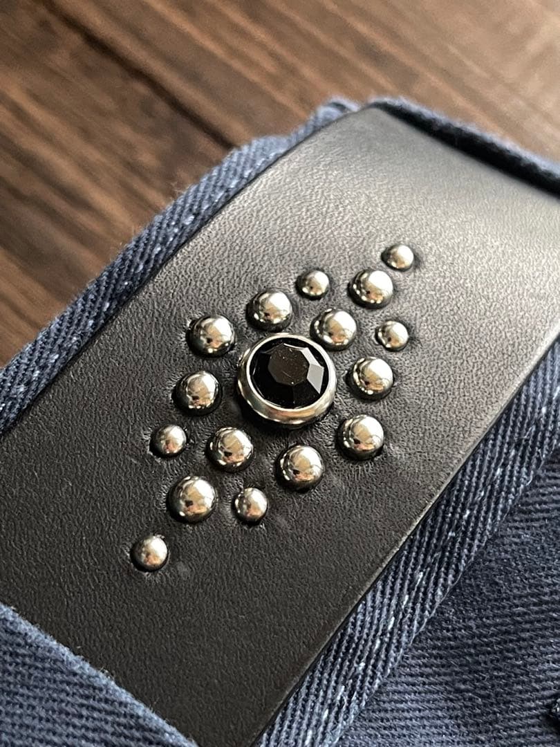 ディッキーズ874専用スタッズベルト　昭南ベンズ　シルバーHTC CALEE