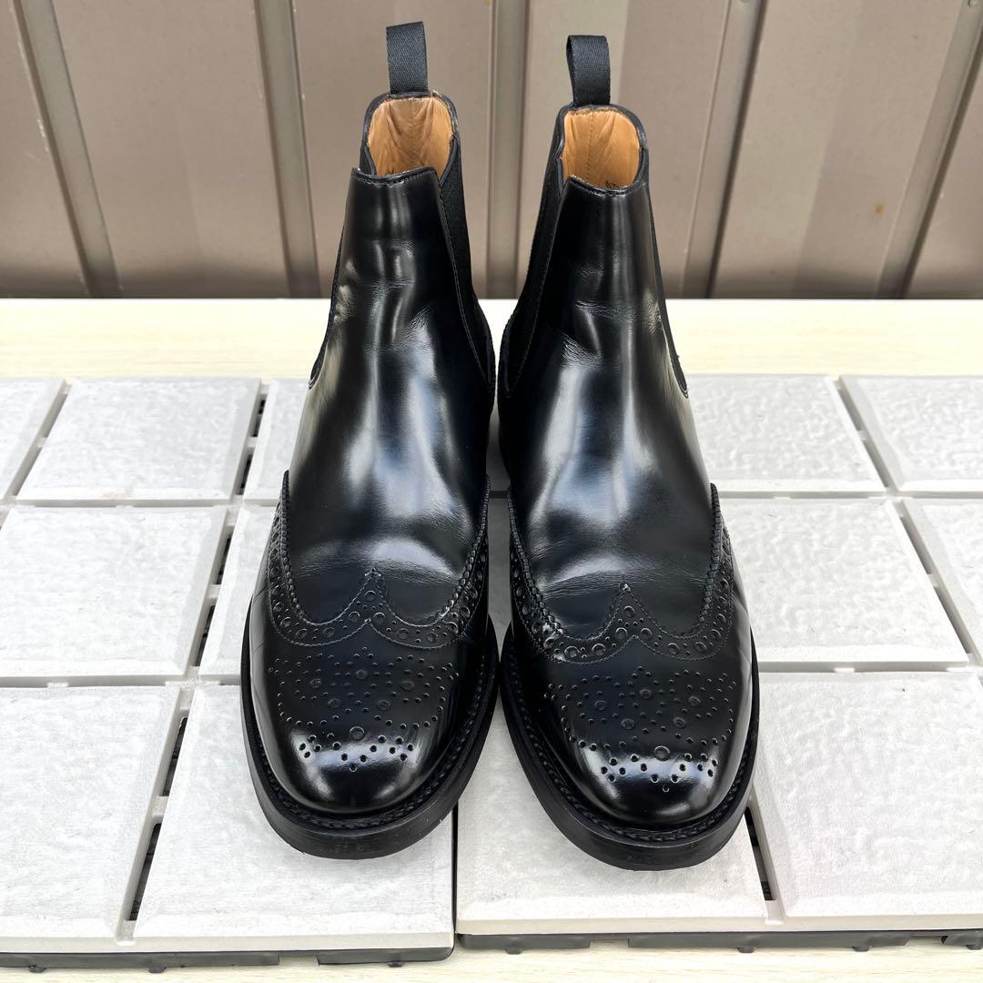 38 チャーチ KETSBY サイドゴア　ショートブーツ 黒　24.5