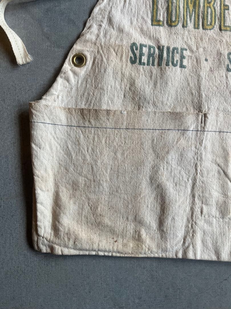 アメリカ ワークエプロン アドバタイジング 企業 ビンテージ アンティーク 古着