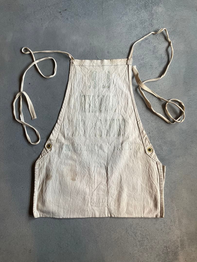 アメリカ ワークエプロン アドバタイジング 企業 ビンテージ アンティーク 古着