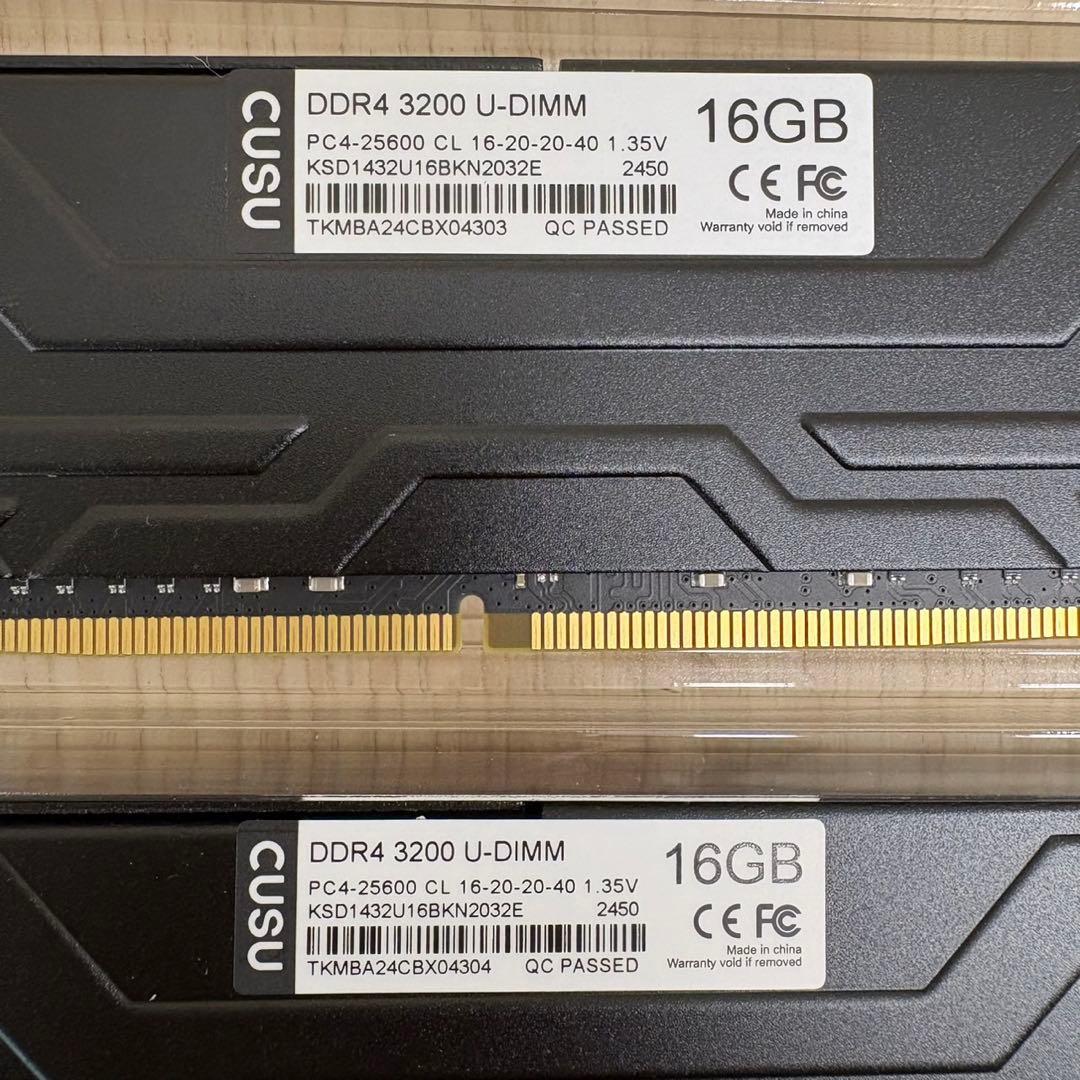 N233 PCメモリ CUSU DDR4-3200 16GB×2