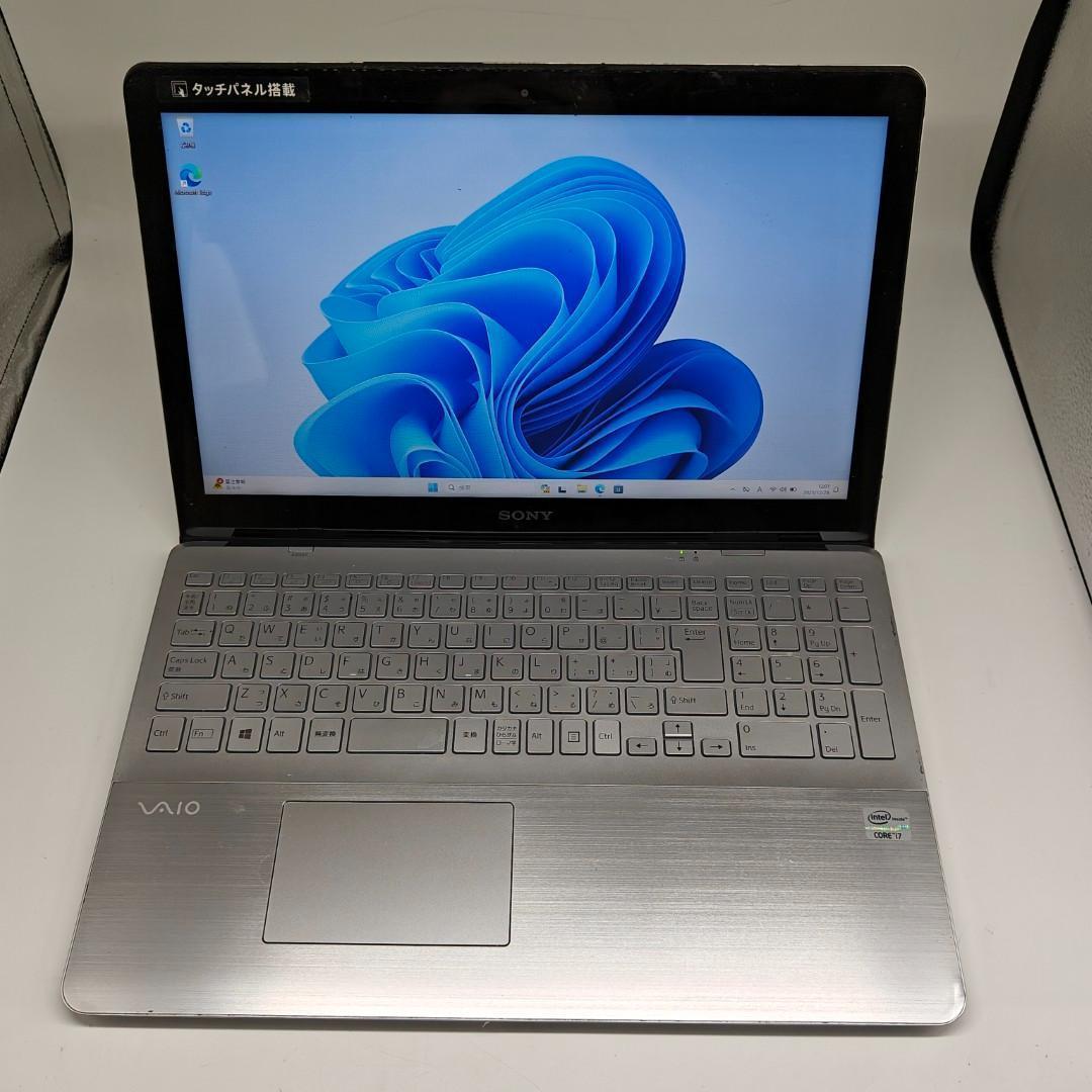 【VAIO】SVF 高性能i7 SSD256GB 12GB シルバー ノートPC