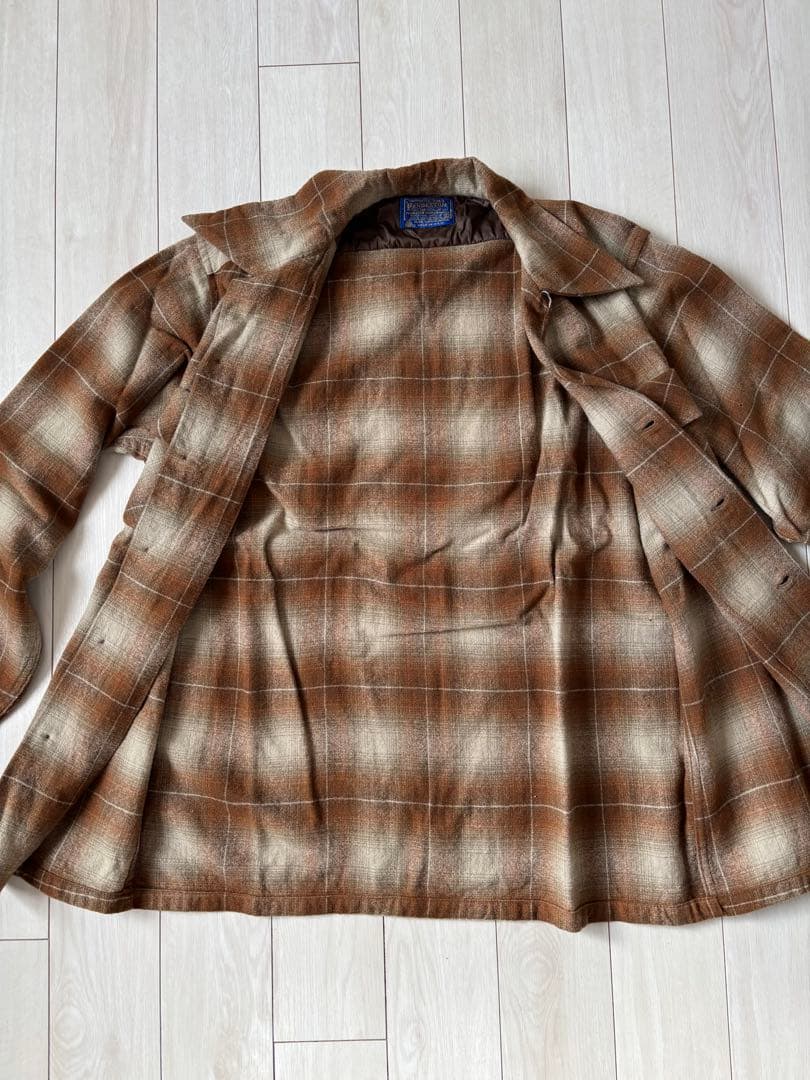 米*様 ペンドルトン　ボードシャツ　オンブレ　シャドーチェック　ブラウン　M 7