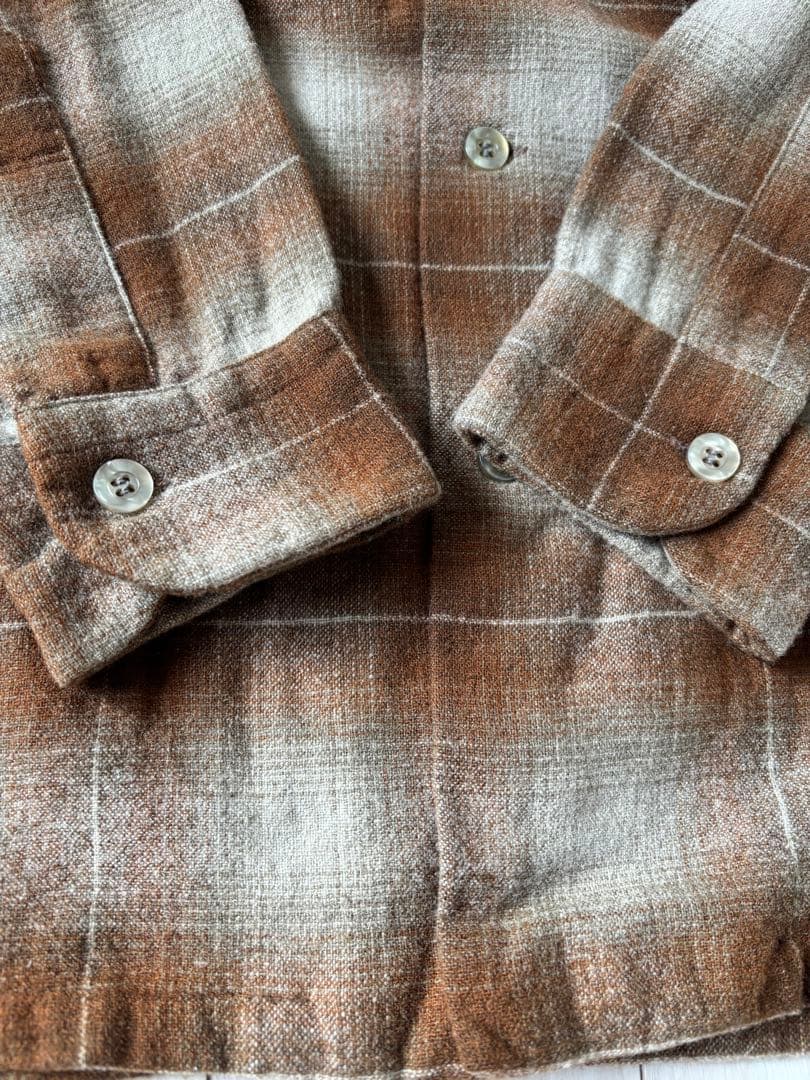 米*様 ペンドルトン　ボードシャツ　オンブレ　シャドーチェック　ブラウン　M 7