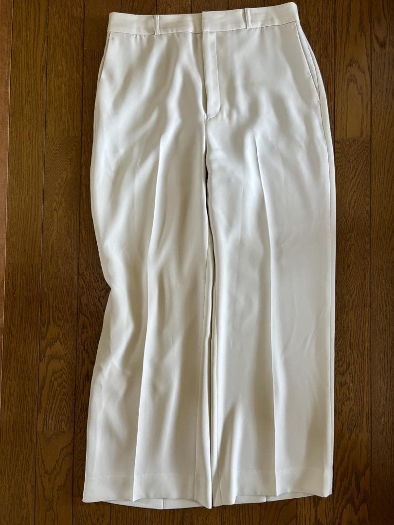 S616★新品同様レミュー洗えるパンツスーツ ノーカラー大きいサイズ13号15号