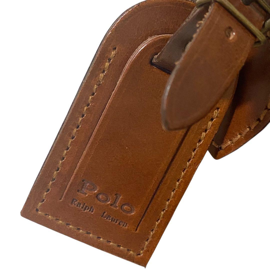 【極美品】Polo Ralph Lauren ミニボストン チェック柄 レザー