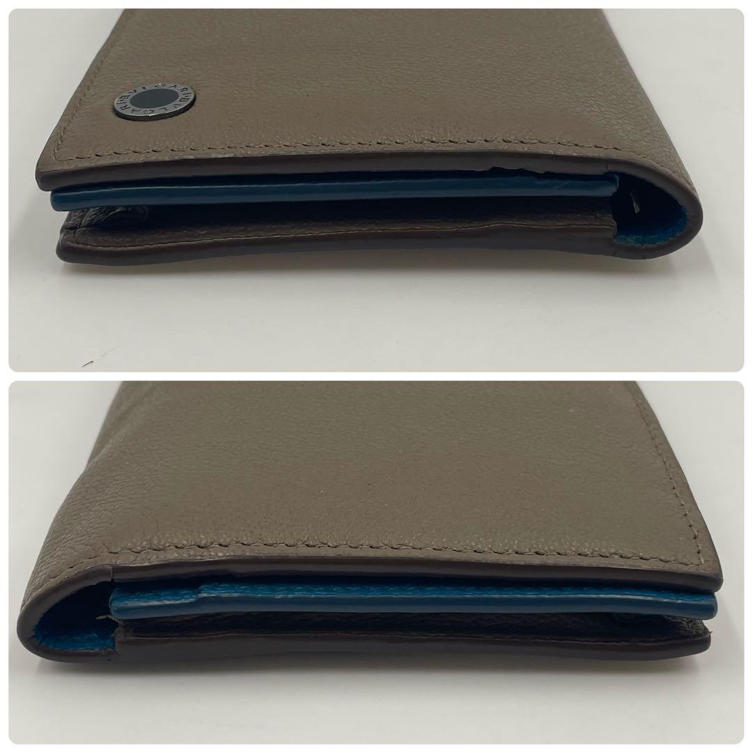 【美品】ブルガリ 長財布 二つ折り財布 ビーゼロワン サークルロゴ 箱付き