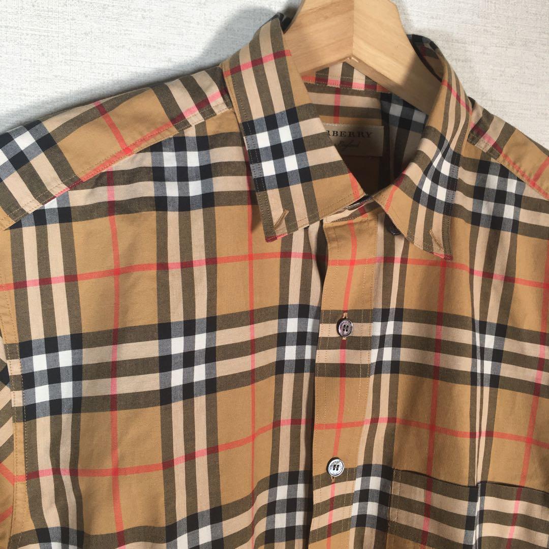 ☆美品☆バーバリーロンドン メンズ シャツ バーバリーチェック柄 180/92A