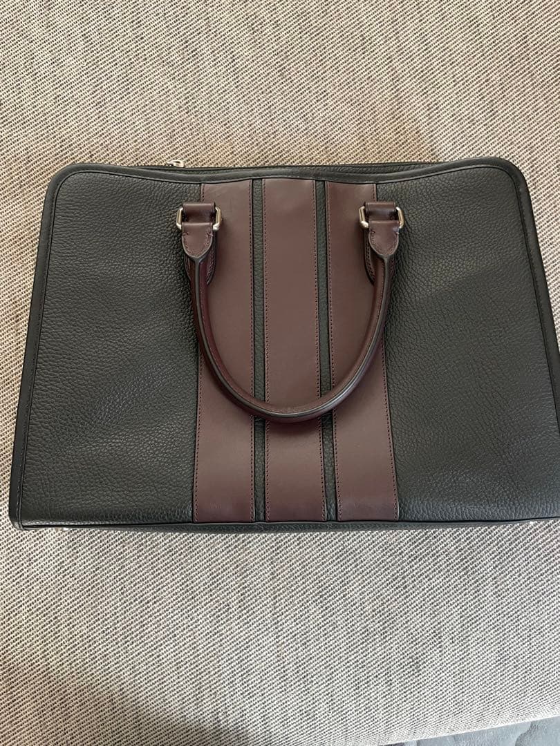 COACH ビジネスバッグ ブラック/ブラウン レザー