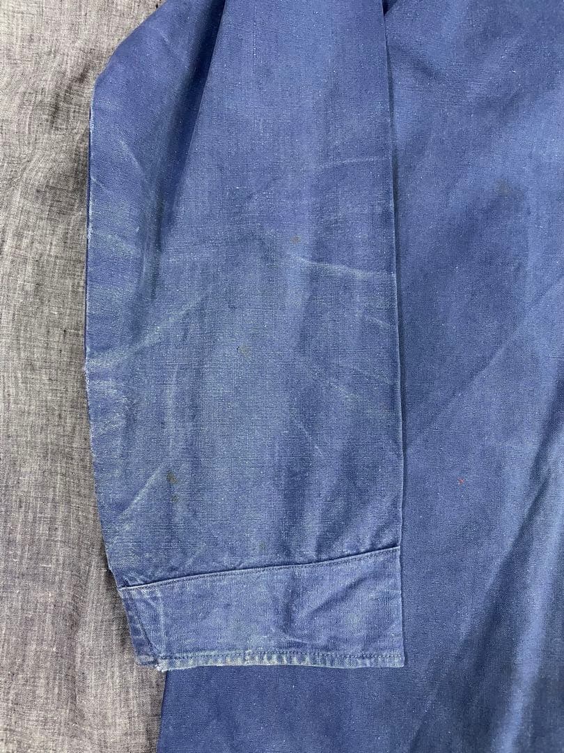 1940s フランス　ビンテージ　メティス　スモック　希少　リネン