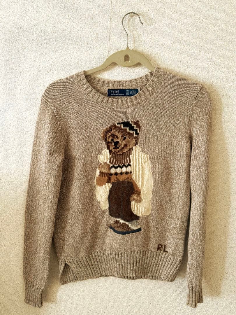 Ralph Lauren クマ刺繍セーター ベージュ