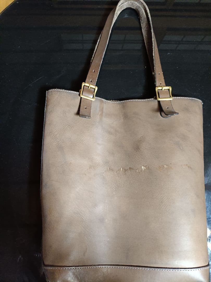 つっしー　　vasco ブラウンレザー トートバッグ