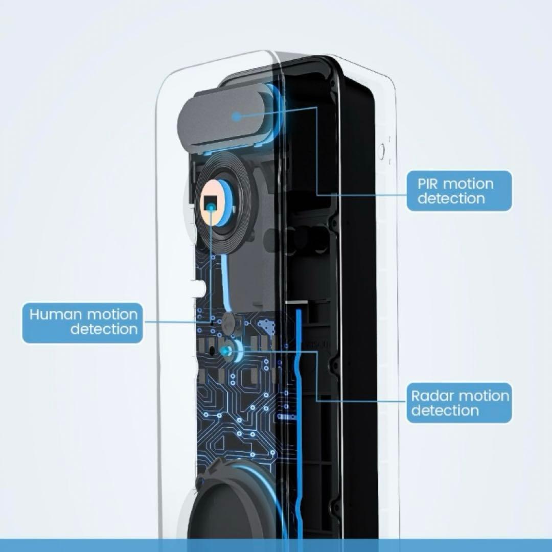 防犯カメラ インターホン ワイヤレス( 2.4/5 GHz WiFi） ドアホン