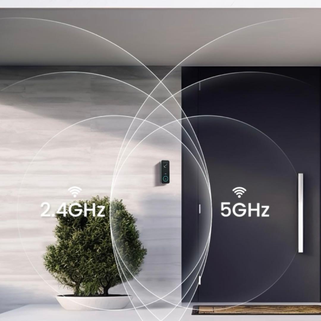 防犯カメラ インターホン ワイヤレス( 2.4/5 GHz WiFi） ドアホン